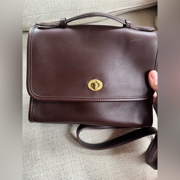 Vintage Coach Court Bag in brown - Picture 7 of 14